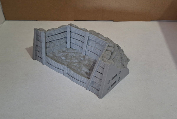 Modular Trench: 120mm Straight Piece with Gun Emplacement
