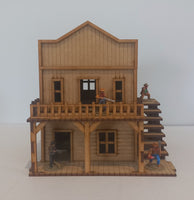 Old West 2 Storey Building 28mm Scale