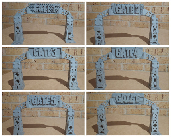 6x Gaslands Deluxe Gates (Plastic)