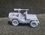 WW2 Jeep willys with 50cal MG - window up