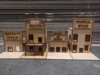 Wild West Basic Town Set Plus 10x Miniatures