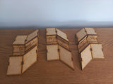 3x Bend Trench Pieces 28mm Scale