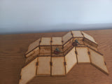 3x Bend Trench Pieces 28mm Scale
