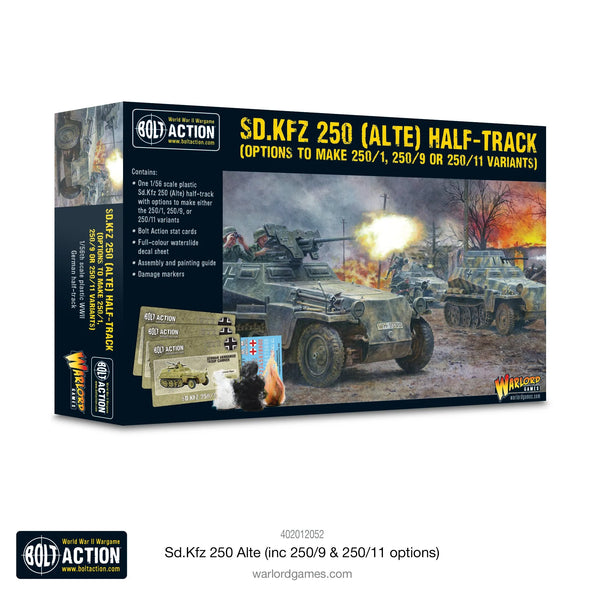 Bolt Action Sd.Kfz 250 (Alte) Half-Track (Options For 250/1, 250/9 & 250/11 Variants)