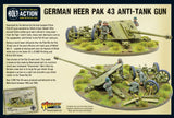 Bolt Action German Heer Pak 43 anti-tank gun