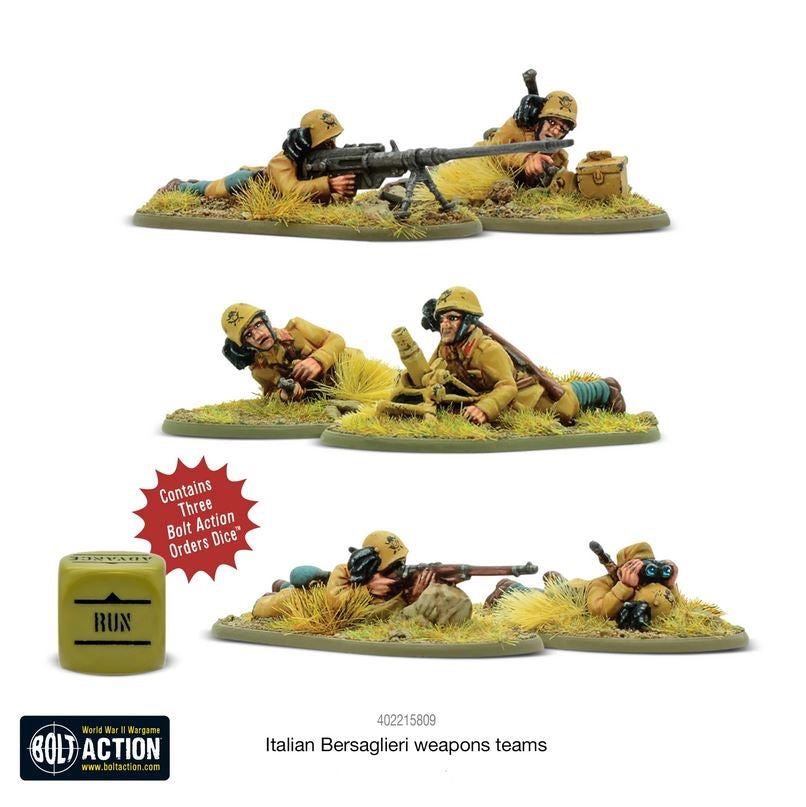 Bolt Action - Italian Bersaglieri Weapons Teams – Dark Castle Terrain