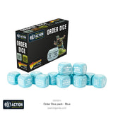 Bolt Action Order Dice - Blue (12)