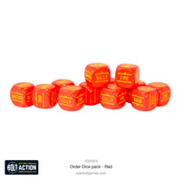 Bolt Action Order Dice - Red (12)