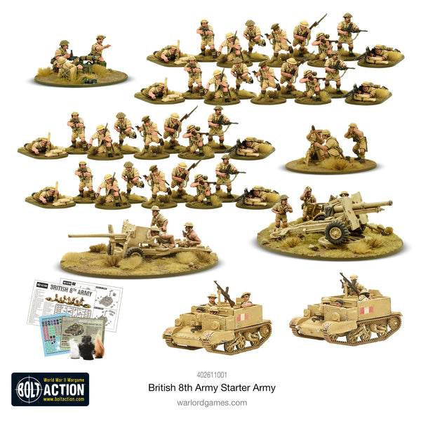 Bolt Action British Starter Army - 8th Army