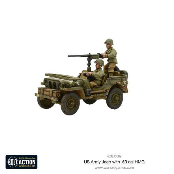 Bolt Action US Army Jeep with 50 Cal HMG -