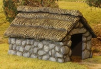 Dark Ages/Medieval Stone and Thatch Outbuilding (Plastic)
