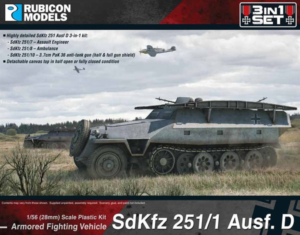 Rubicon Models - SdKfz 251/1 Ausf D AFV 3-IN-1 Set