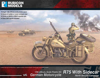 Rubicon Models - R75 Motorcycle with Sidecar - DAK Version