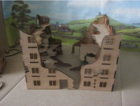 Large 4 Storey Factory Ruins 20mm Scale