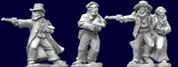 Wild West Deluxe Bank Plus 3x Bank Robbers 28mm Scale