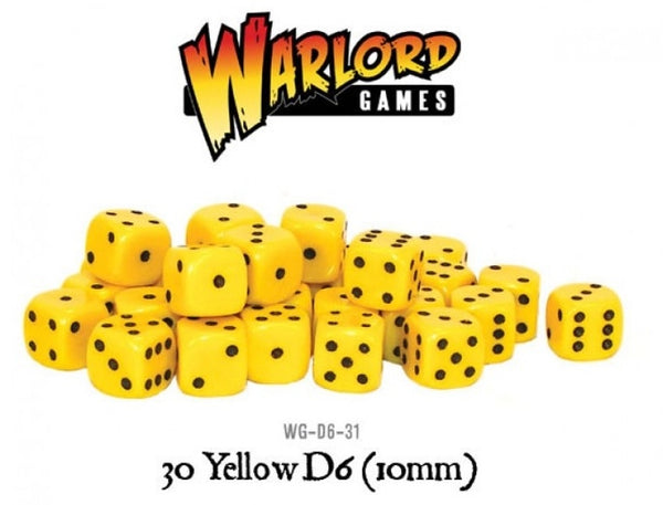 Warlord Games - 30 Yellow Dice (10mm)