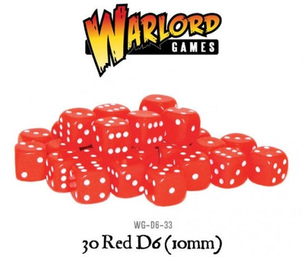 Warlord Games - 30 Red Dice (10mm)