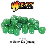 Warlord Games - 30 Green Dice (10mm)
