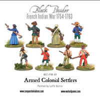 French Indian War 1754-1763: Armed Colonial Settlers