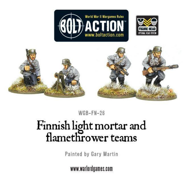 Bolt Action Finnish light mortar and flamethrower teams -