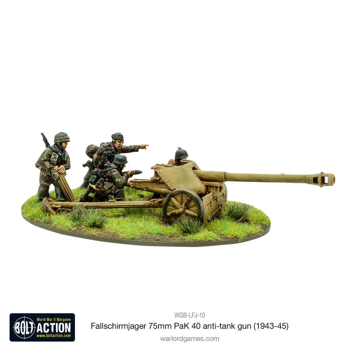 Bolt Action Fallschirmjager 75mm PaK 40 anti-tank gun (1943-45) – Dark ...