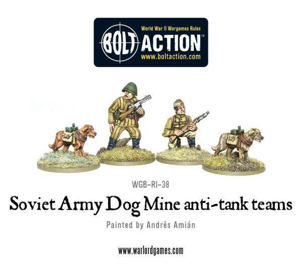 Bolt Action Soviet Army Dog Mine anti-tank teams