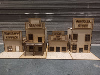 Wild West Town Set Plus 10x  Female Miniatures