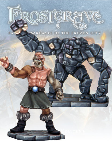 Frostgrave Flesh Golem and Stone Construct. -