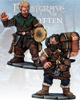 Frostgrave Barbarian Bard & Pack Mule -