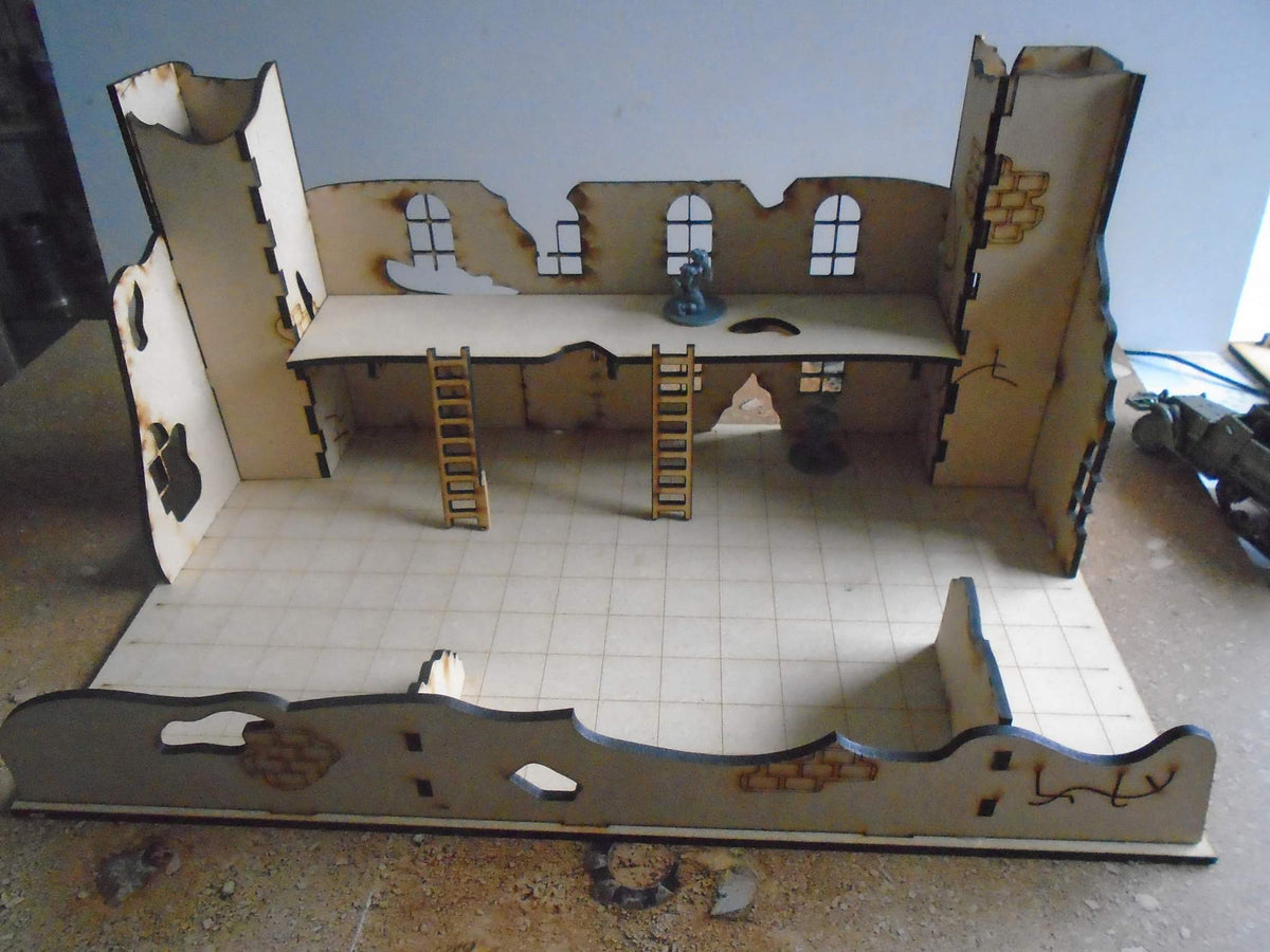 Ruined Factory C 28mm Scale – Dark Castle Terrain