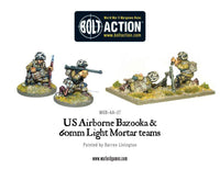 Bolt Action US Airborne Bazooka and 60mm light mortar teams -