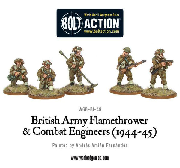 Bolt Action British Army Flamethrower & Combat Engineers